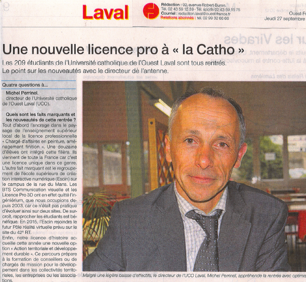 article Ouest France Rentre UCO Laval